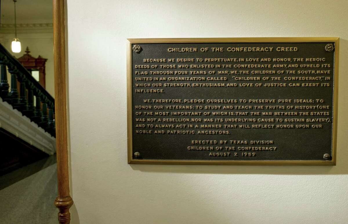 Texas will remove a 60-year-old Confederate plaque in the state Capitol that rejects slavery as an underlying cause of the Civil War. It was a necessary move.