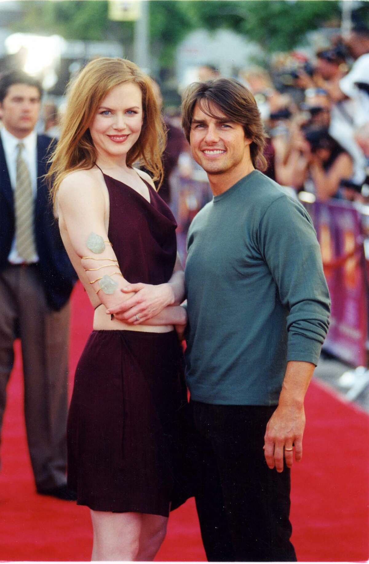 Entertainment Nicole Kidman & Tom Cruise star in "Eyes Wide Shut," a Stanley Kubrick movie about a sex cult. They would divorce just two years later. (Photo by Jeff Kravitz/FilmMagic)