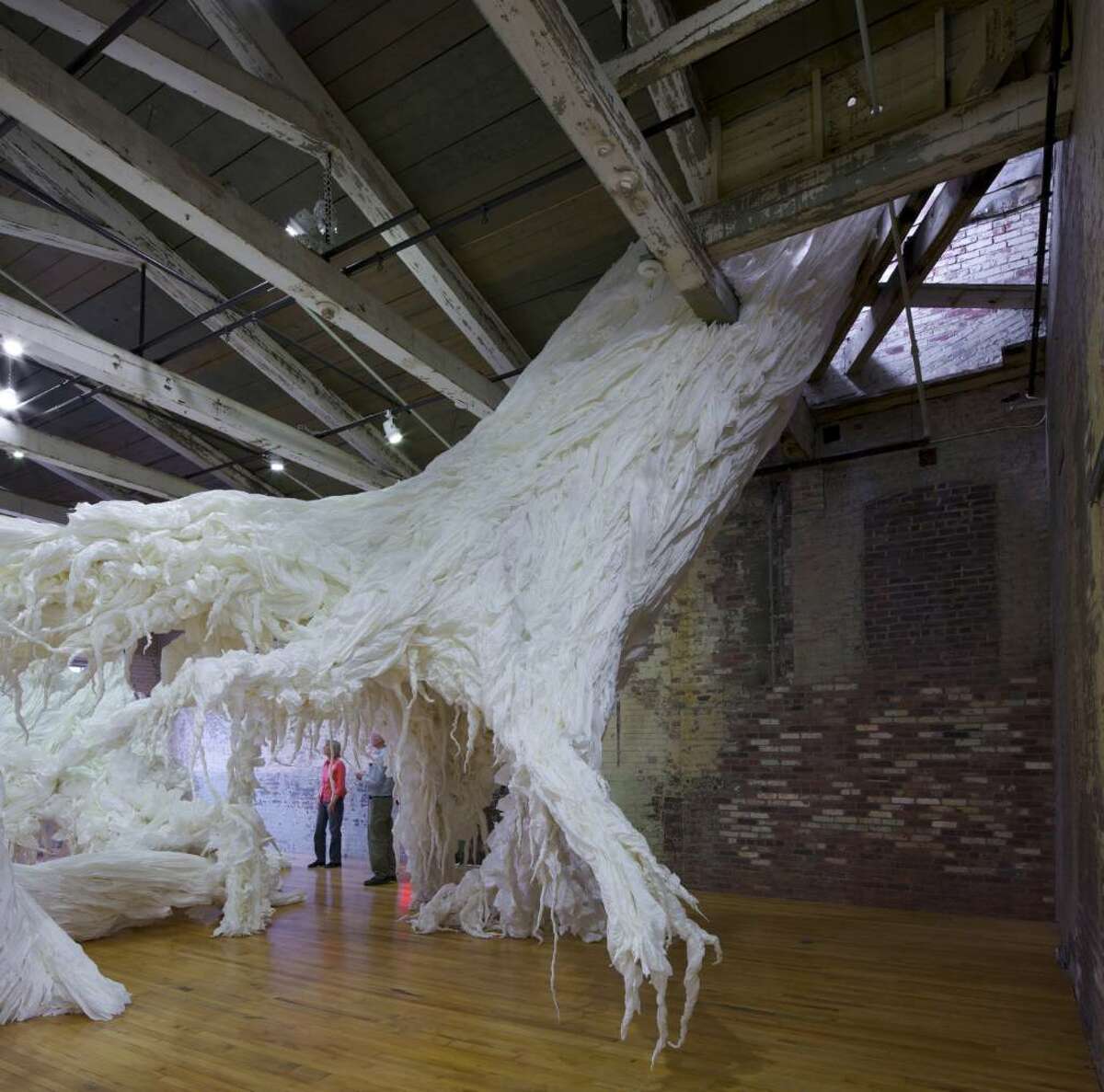 Wade Kavanaugh & Stephen B. Nguyen, White Stag, 2009-2010; Paper, wood (Courtesy of the artists)