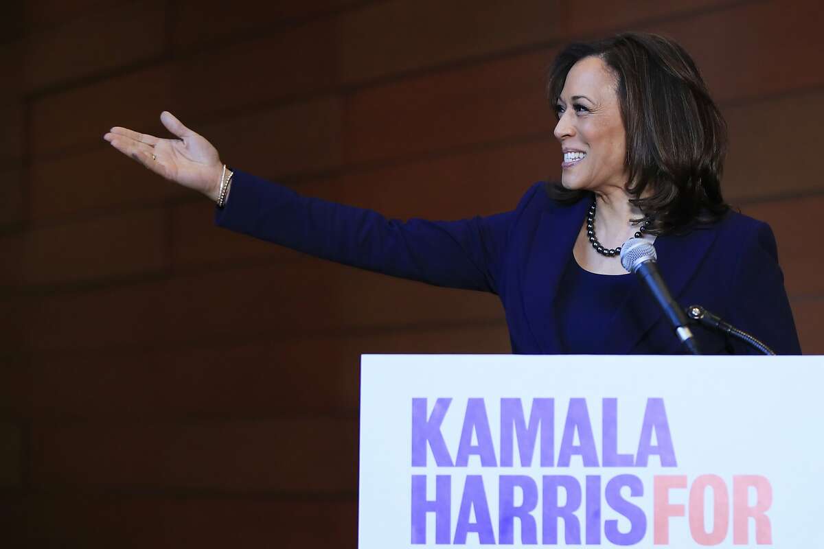 Sen. Kamala Harris, D-Calif., arrives to speak to the members of the media at her alma mater, Howard University, Monday, Jan. 21, 2019 in Washington, following her announcement earlier in the morning that she will run for president. Harris, a first-term senator and former California attorney general known for her rigorous questioning of President Donald Trump's nominees, entered the Democratic presidential race on Monday. Vowing to "bring our voices together," Harris would be the first woman to hold the presidency and the second African-American if she succeeds. (AP Photo/Manuel Balce Ceneta)