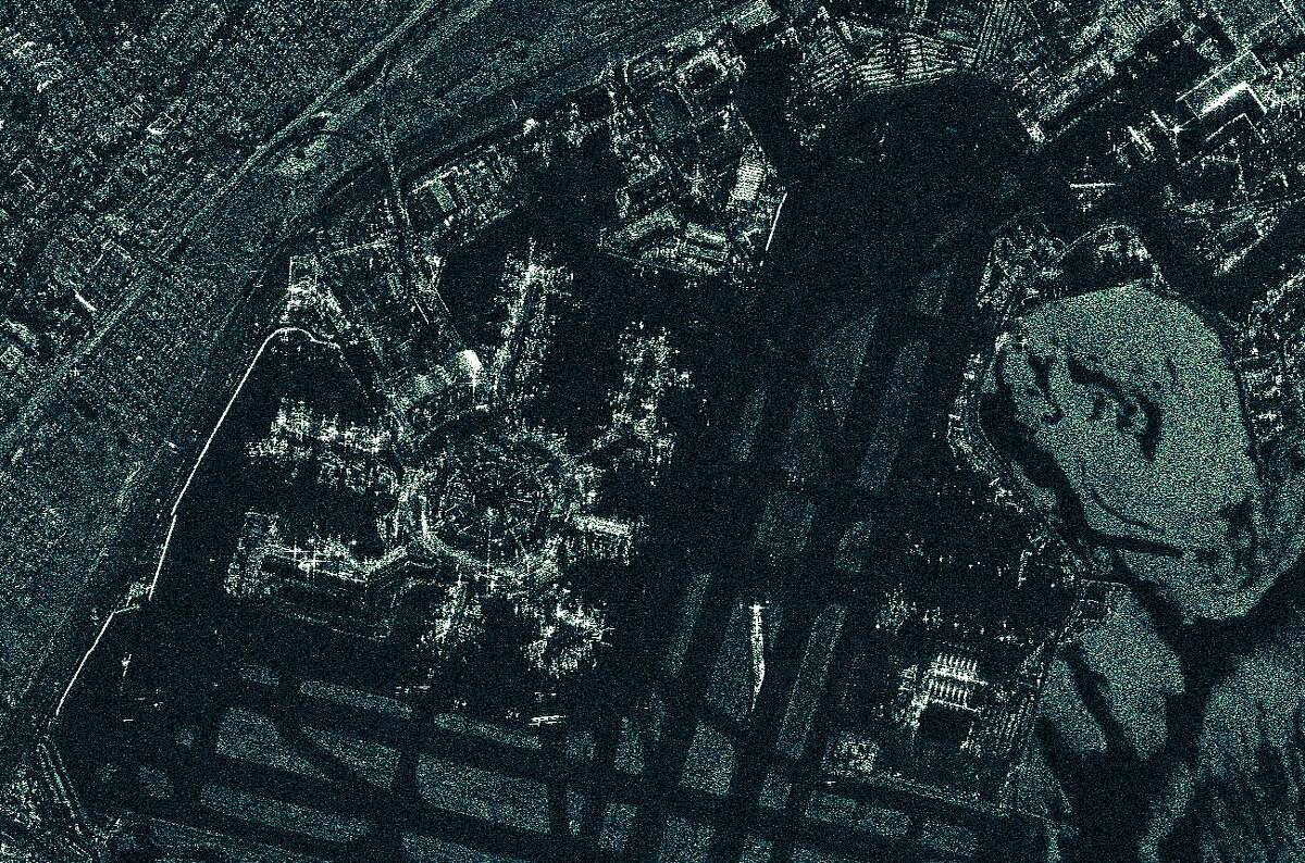 An image of San Francisco taken by a satellite launched into orbit in 2018, by the Finnish company Iceye. High-altitude surveillance was once the domain of global superpowers. Now, a growing number of start-ups like Iceye are turning it into a business, aiming to sell insights gleaned from cameras and other sensors installed on small and inexpensive “cube satellites.” (Iceye via The New York Times) - NO SALES - FOR USE ONLY WITH STORY SLUGGED: SATELLITE-BUSINESS-SURVEILLANCE BY CADE METZ - ALL OTHER USE PROHIBITED