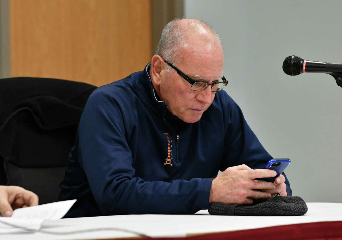 Troy City Councilman Mark McGrath is see during a council meeting at Troy City Hall on Thursday, Jan. 24, 2019 in Troy N.Y. (Lori Van Buren/Times Union)