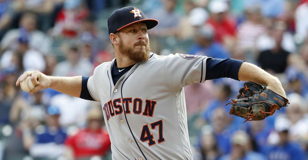 Houston Astros relief pitcher Chris Devenski (47) pitches in the seventh inning of Opening Day at Globe Life Park, Thursday, March 29, 2018, in Arlington. ( Karen Warren / Houston Chronicle )