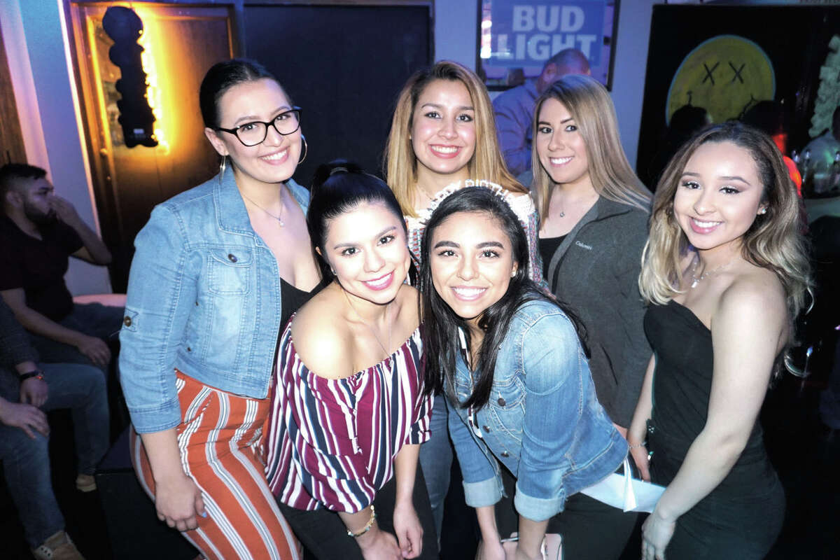 Andrea Castillo, Terry Vela, Estrella Davalos, Alondra Garza, Rebecca Garcia and Analu Garcia at The Happy Hour Downtown Bar