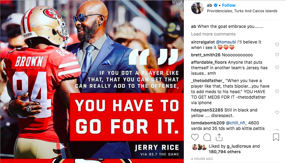 Antonio Brown: Jerry Rice says he believes WR always wanted Patriots