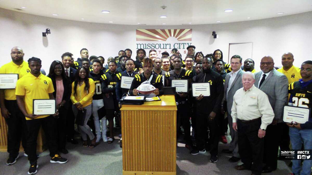 Missouri City Officials Honor Marshall High School Football Team And Missouri City Officials Honor Marshall High School Football Team And