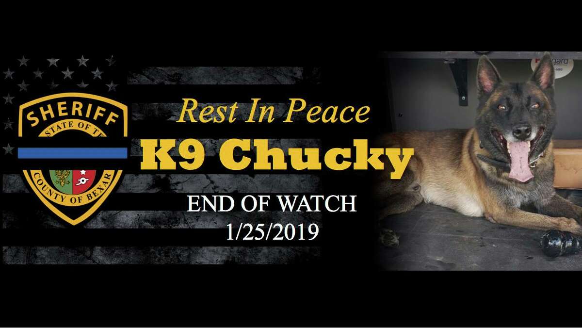 The Bexar County Sheriff's Office shares an emotional message on the passing of their K9 Deputy Chucky who was killed.