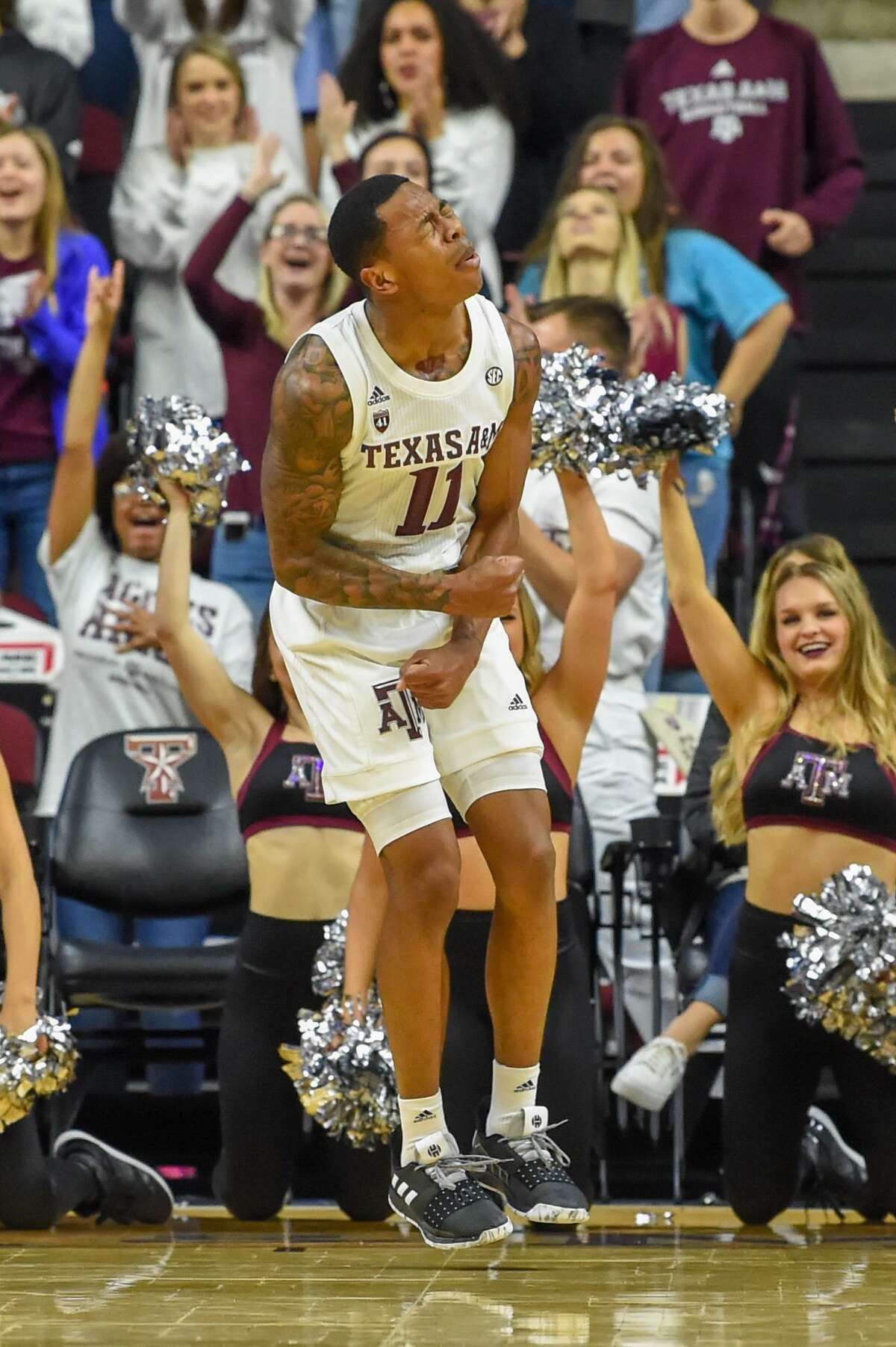 After a largely inactive first half, Texas A&M guard Wendell Mitchell had himself a ball in the second half by scoring all of his 22 points — nearly outscoring Kansas State in the process— to key Saturday’s victory.