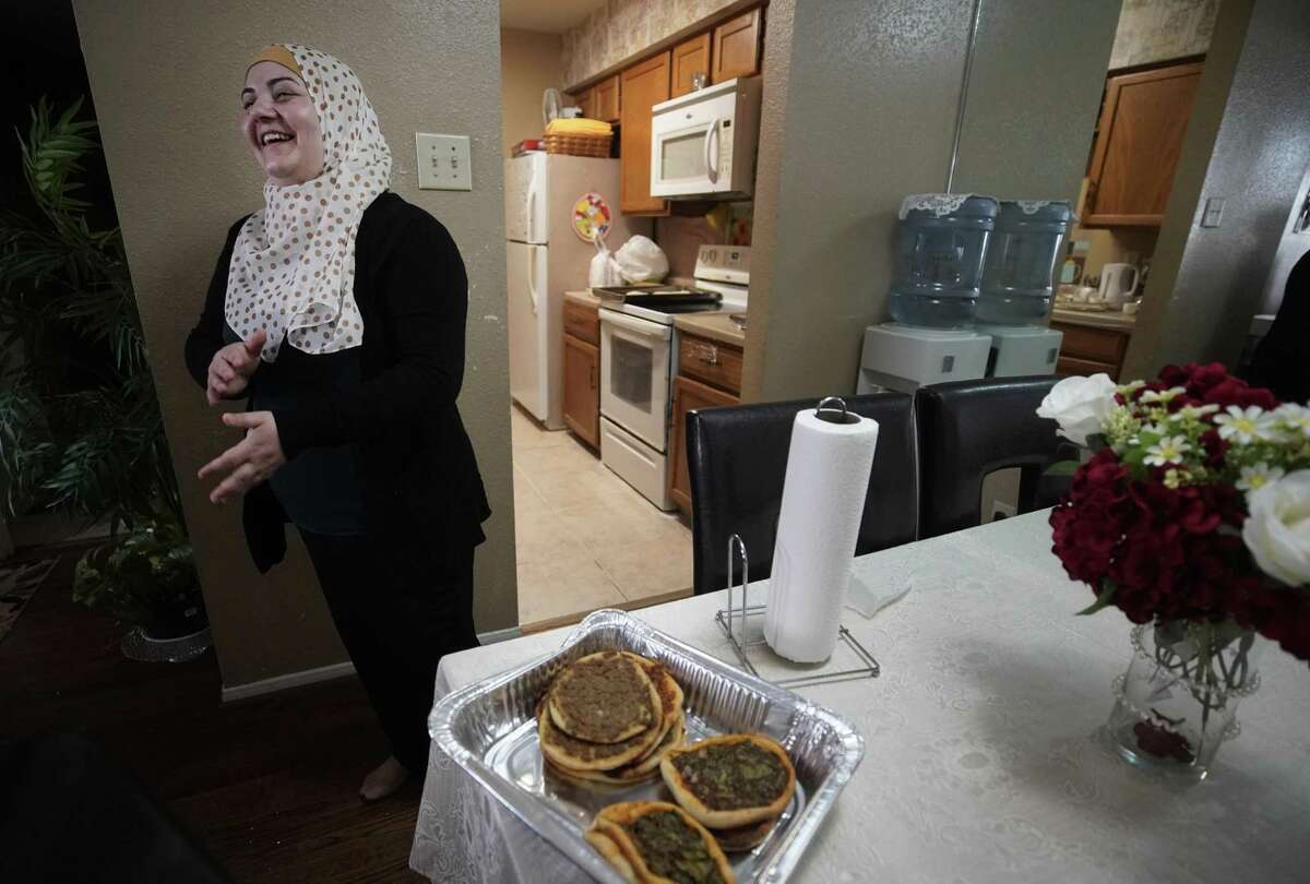 Amal Karkoura is shown in her Gulfton area apartment Friday, Jan. 25, 2019, in Houston. The Gulfton area has one of the highest concentrations of struggling households in the city of Houston according to a new report from United Way.