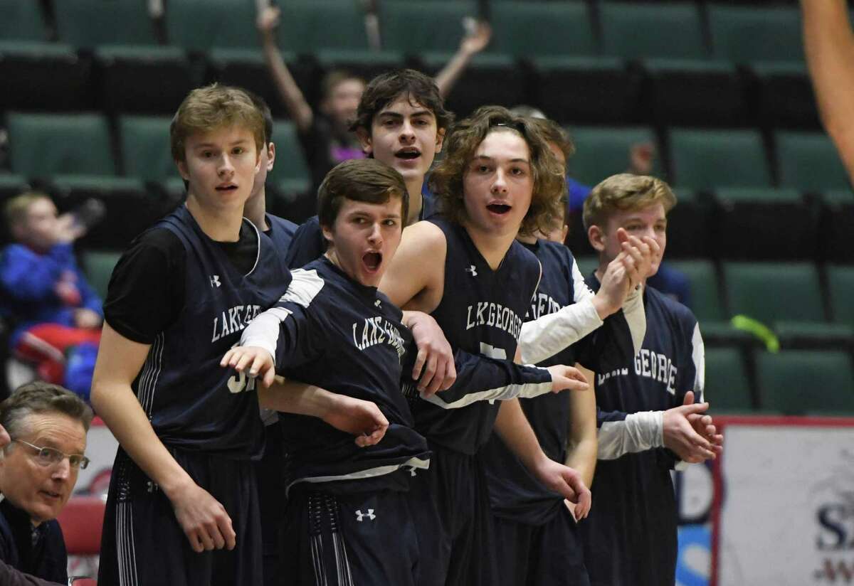 Lake George basketball players, seen here in the Zero Gravity Slam North-South Classic in Glens Falls, N.Y. in 2019, might not be called the Warriors in the future. (Jenn March, Special to the Times Union)