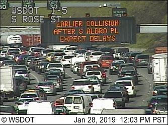 Several injuries, lanes blocked after rollover crash on I-5 in Seattle