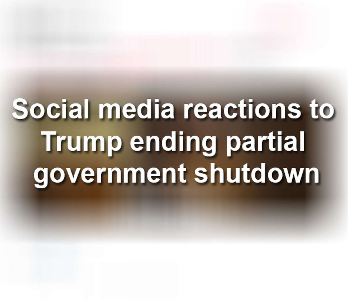 CLICK THROUGH THE SLIDESHOW FOR SOCIAL MEDIA REACTIONS TO THE END OF THE GOVERNMENT SHUTDOWN.