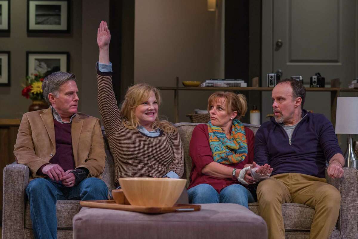From left, James Lloyd Reynolds, Elizabeth Meadows Rouse, Yvonne Perry and Oliver Wadsworth in the world premiere of "Red Maple" at Capital repertory Theatre in Albany. (Photo by Richard Lovrich/The Rep)