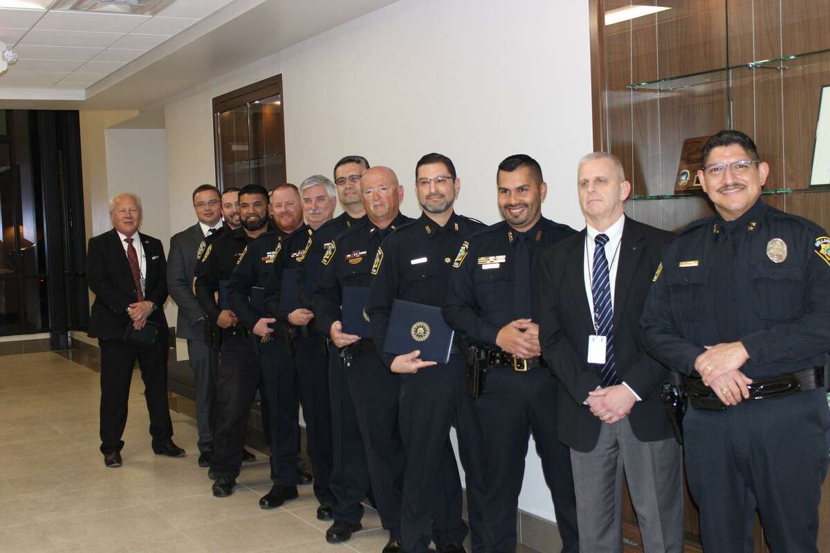 Bellaire’s Police Department officers were honored Monday, Jan. 28, for their work involved in a bank robbery and high-speed chase through Houston. The incident occurred Friday, March 3, 2017.