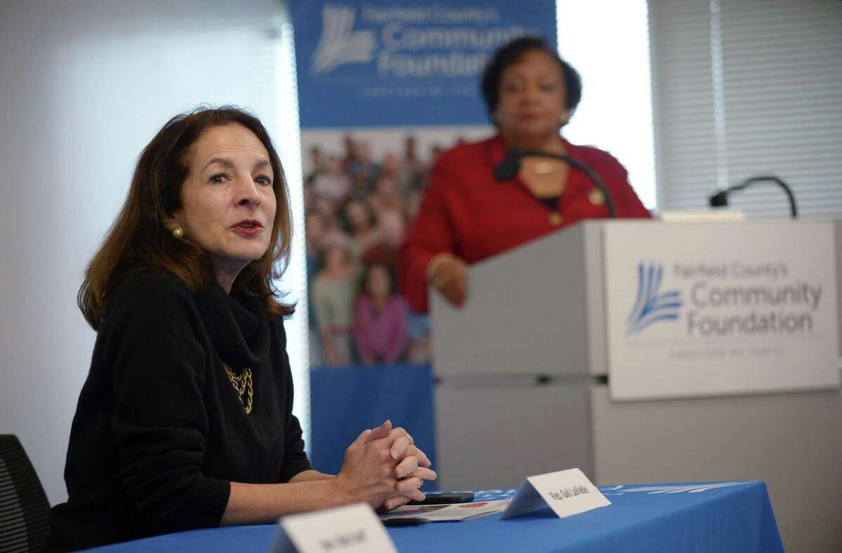 State Representative Gail Lavielle speak as part of a panel as the Fairfield County Community Foundation hosts a legislative forum Wednesday, December 11, 2018, that includes legislative and nonprofit leaders at the Foundation offices in Norwalk, Conn. The event focuses on strengthening nonprofit organizations’ relationships with state and local elected officials.