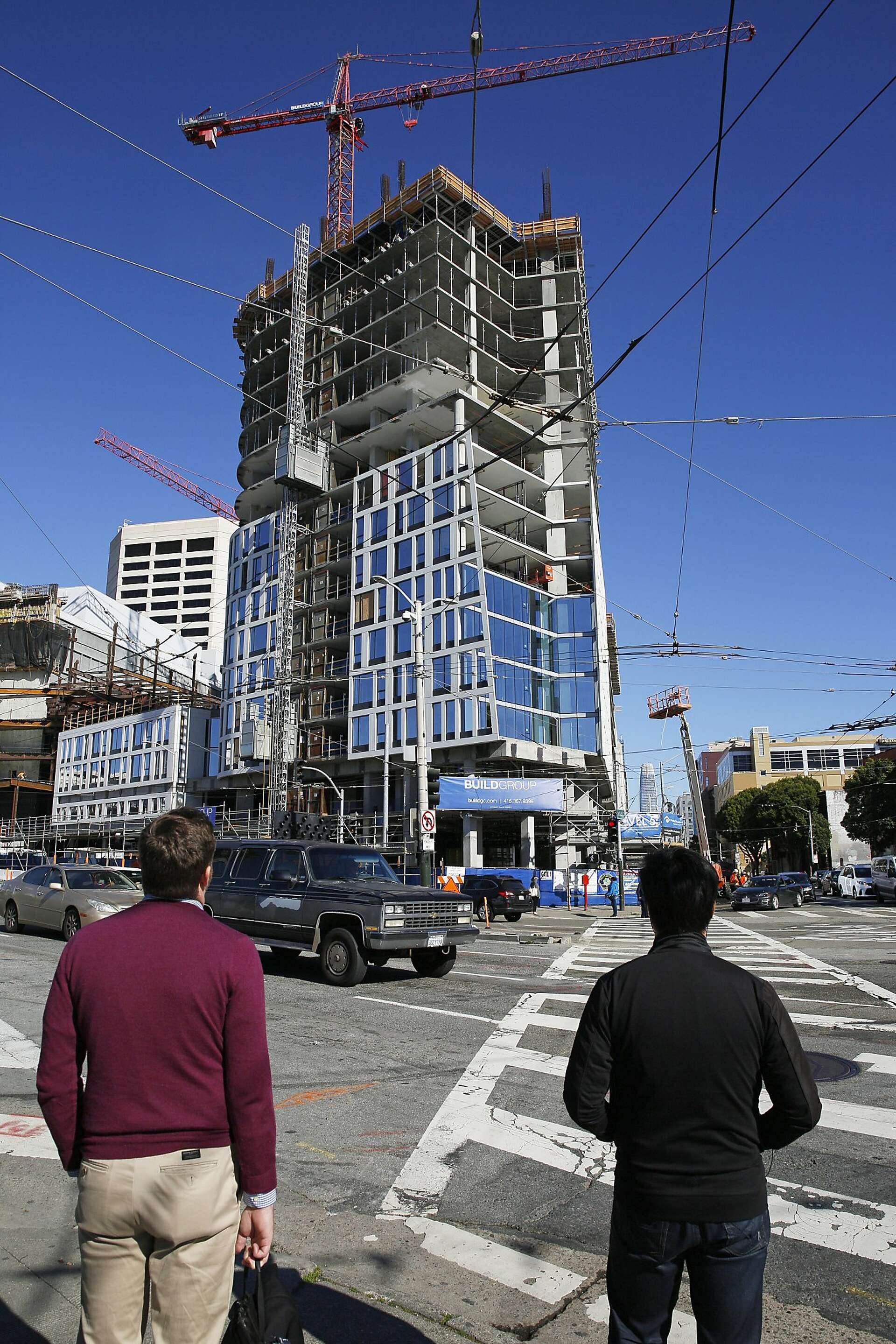 A cluster of towers at Market and Van Ness? Two are rising