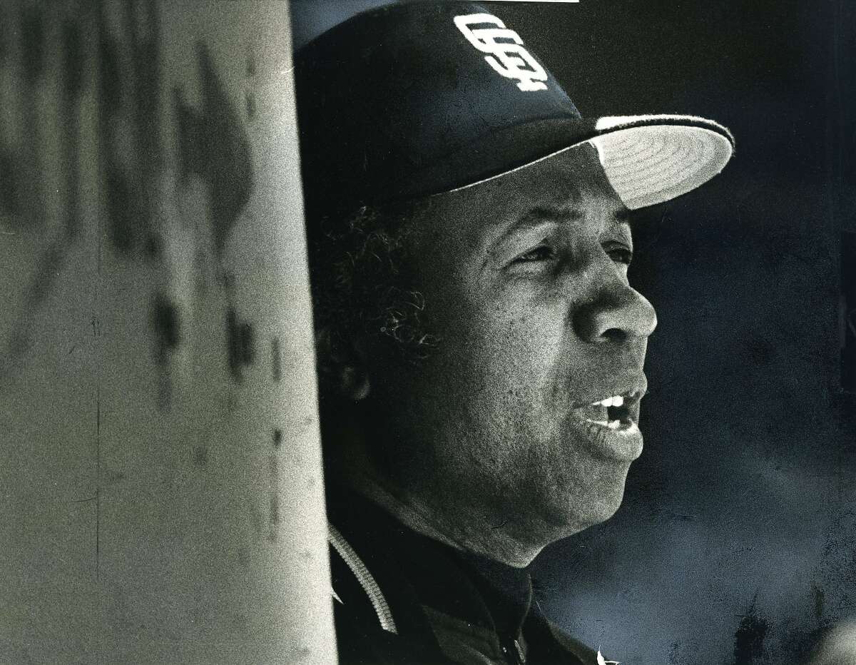 Manager Frank Robinson already stressing in the first inning of a game against the Astros, June 10 , 1984 Photo ran 6/11/1984
