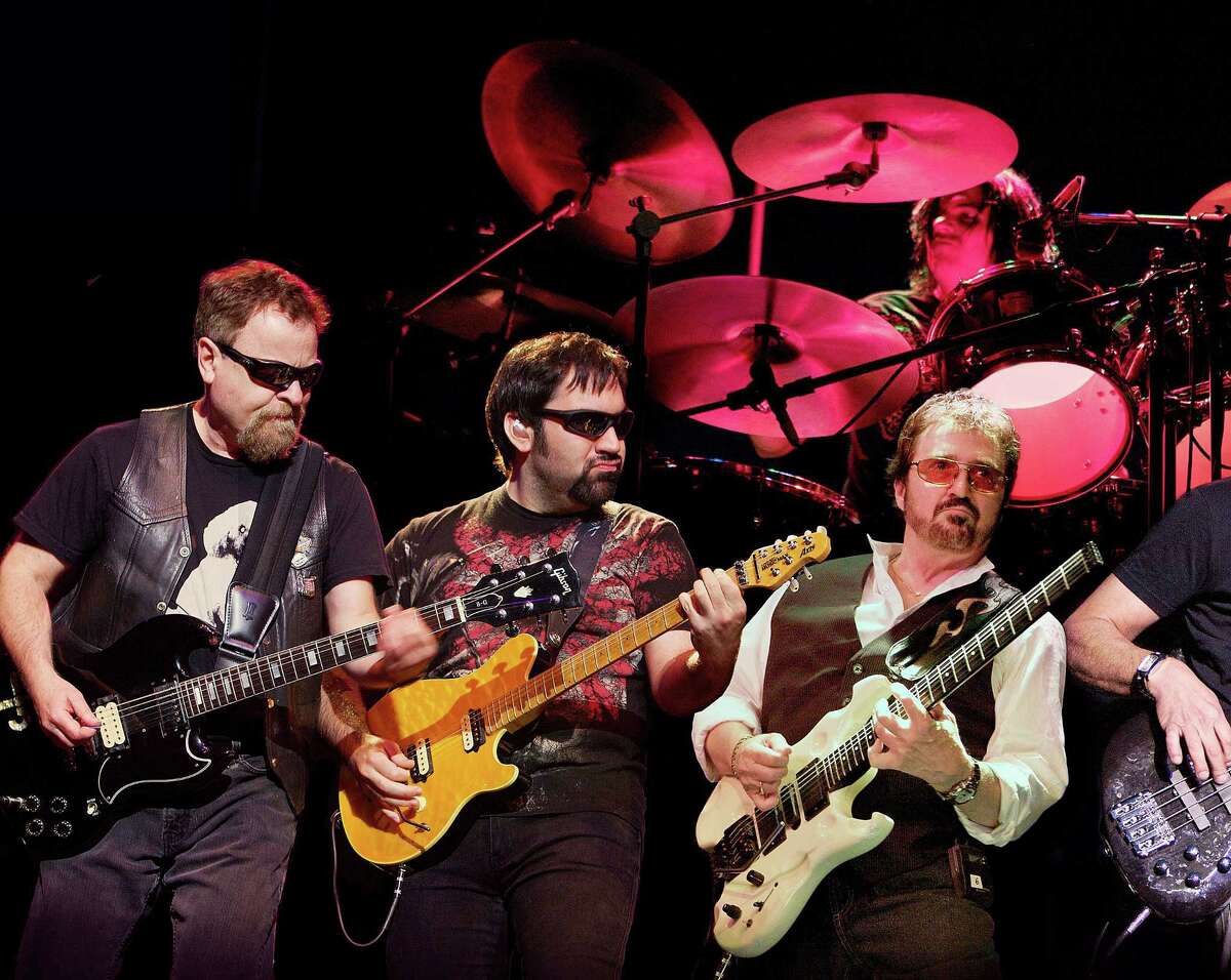Blue ?–yster Cult’s Eric Bloom, Richie Castellano, Donald "Buck Dharma" Roeser and drummer Jules Radino (L-R) play the Wall Street Theater in Norwalk, Conn. on Oct. 31, 2018. In January 2018, a U.S. bankruptcy judge approved the theater’s plan to exit bankruptcy, after lawsuits brought by construction contractors.