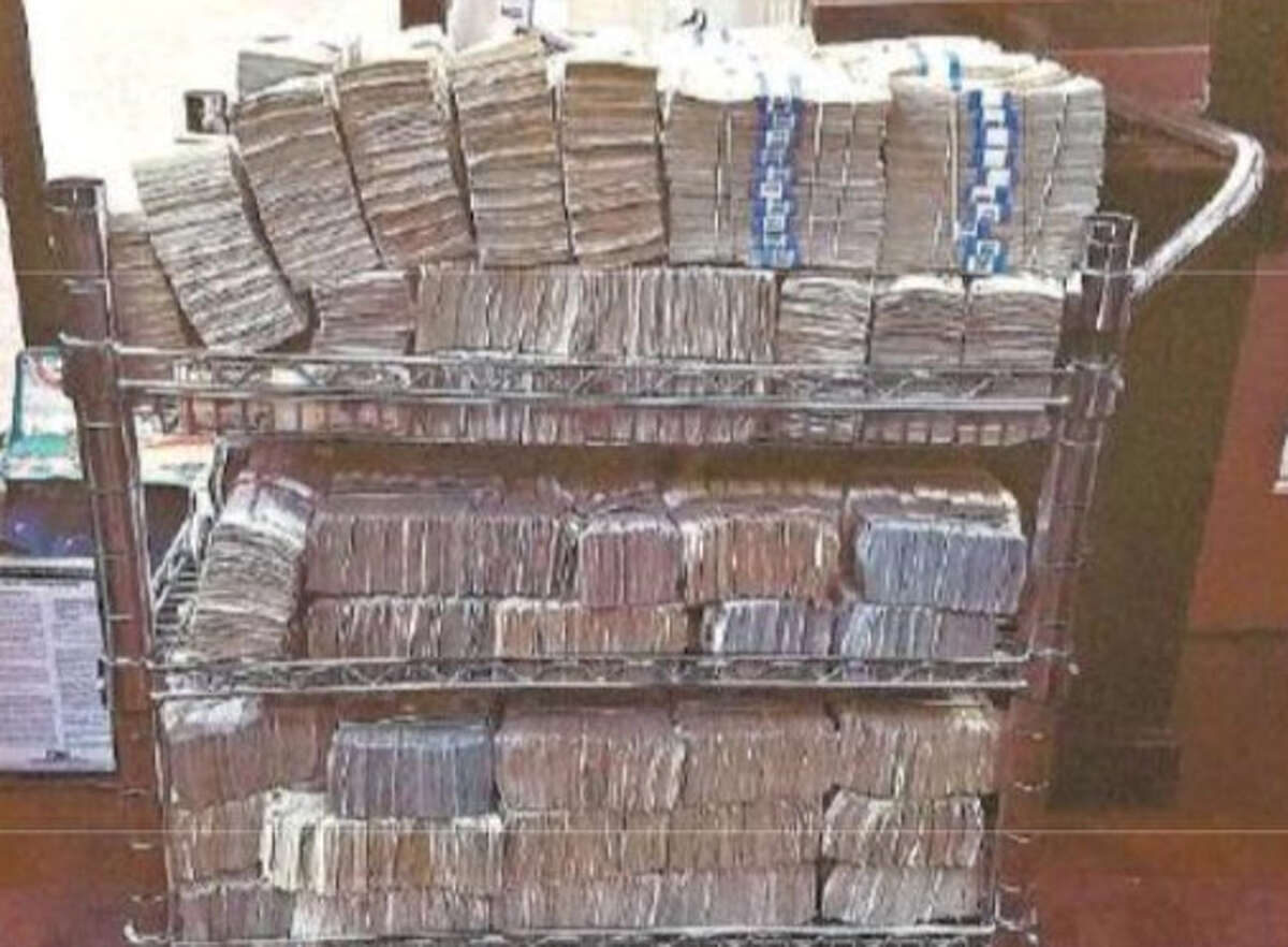 The Zapata and Webb County District Attorney’s Office said $1.9 million was seized during the raids of two homes and six maquinitas on Jan. 5, 2018. Authorities said the bulk of the cash was seized from the home of Hilda Villarreal in Zapata.