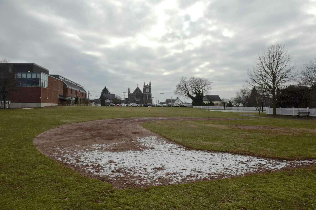 Neighbors of Hamilton Avenue School would like to see improvements to the schools field, they feel it is in poor condition. Friday, January 19, 2019, in Greenwich, Conn.