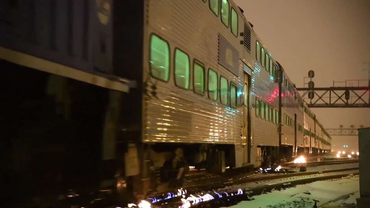 It's so cold in Chicago they've set fires along the train tracks