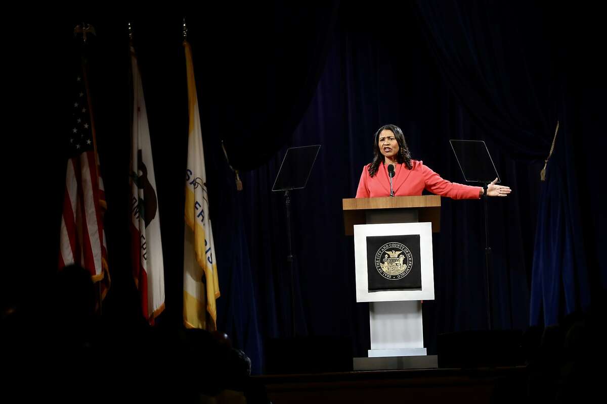 San Francisco Mayor London Breed delivers her State of the City address at the National LGBTQ Center for the Arts in San Francisco, Calif., on Wednesday, January 30, 2019.