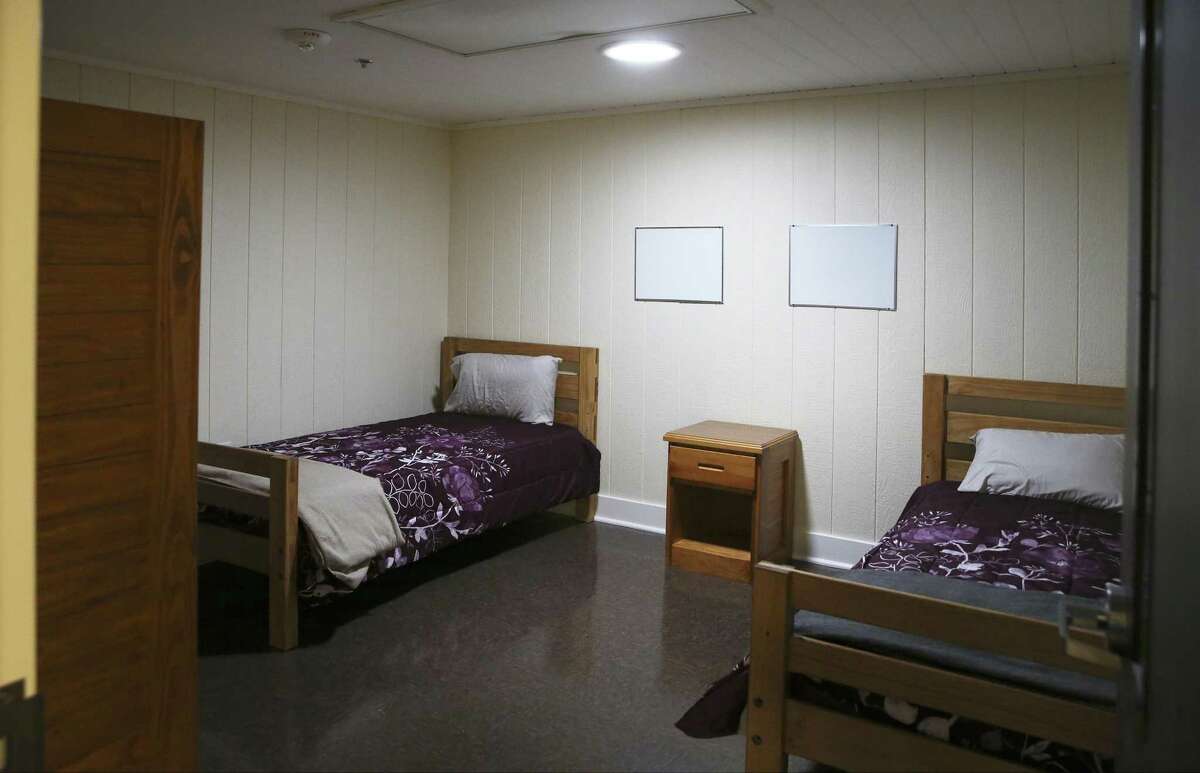 A view of a room at La Puerta, a Roy Maas Youth Alternatives emergency shelter for underage victims of sex-trafficking. The shelter has 16 beds — eight for males, eight for females.