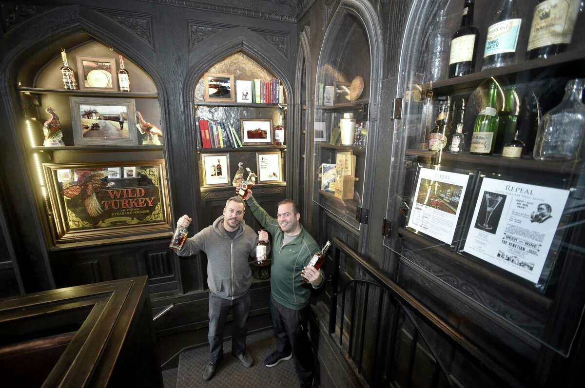 Tim Cabral, co-owner of Ordinary bar, the former Richter's and Taft Hotel Tap Room bar on Chapel Street in New Haven, left, and Colin Caplan, an architectural designer and author who has specialized in writing books about New Haven, right. Ordinary is one of the winners on the New Haven Register’s 2019 Best of Reader’s poll in the Best Cocktail category.
