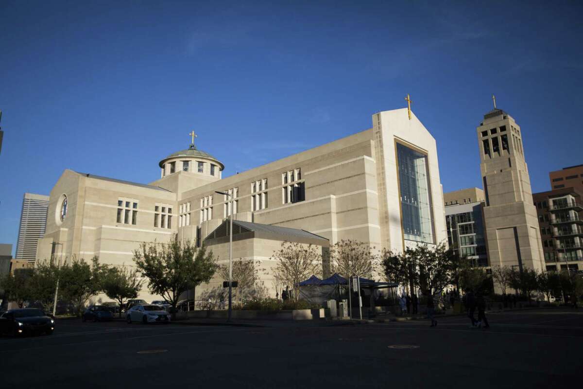 Exterior view of the Co-Cathedral of the Sacred Heart, Sunday, Jan. 20, 2019, in Houston.