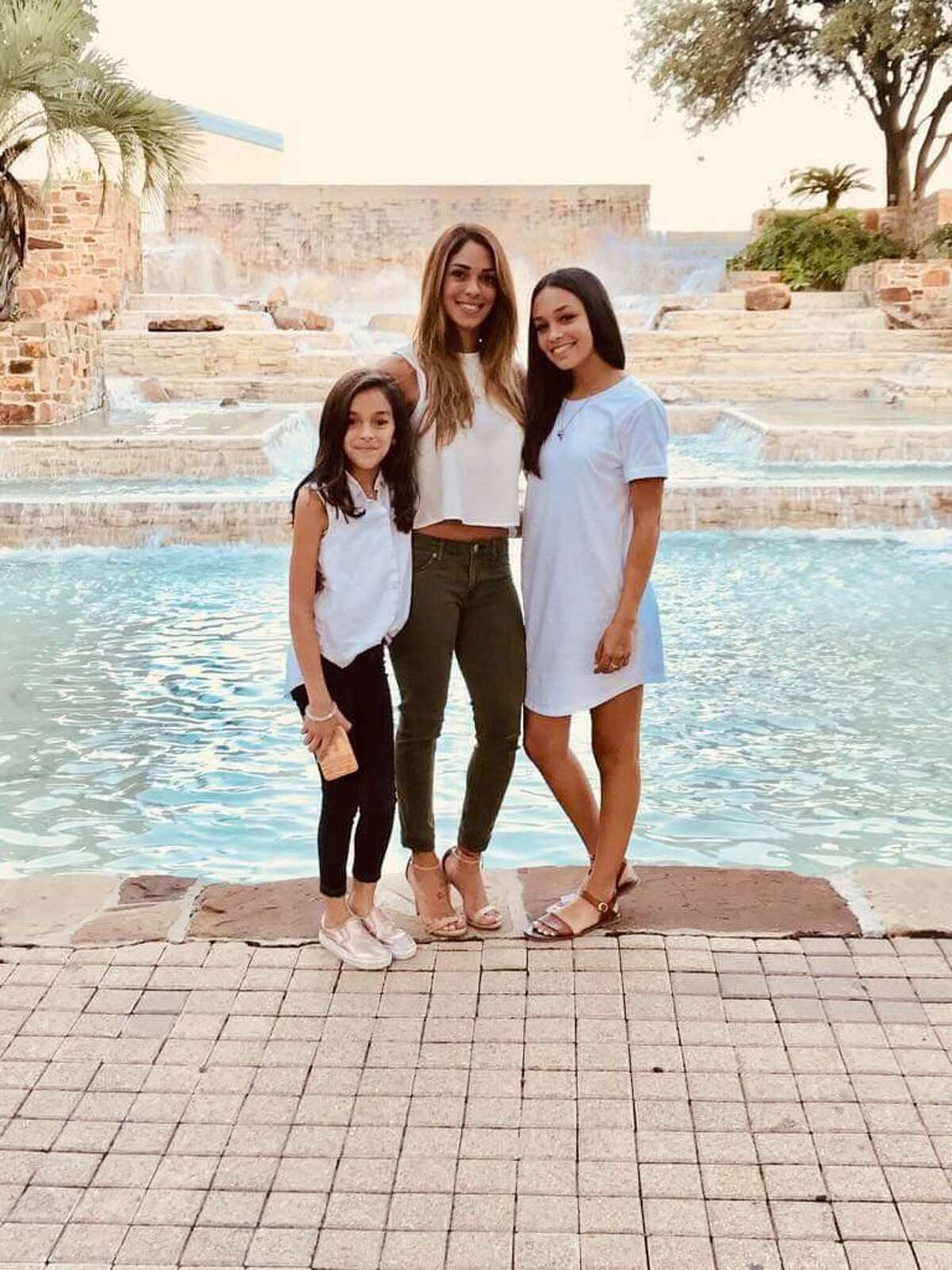 Nichol Leila Olsen is shown with her daughters, London Sophia Bribiescas, left, and Alexa Denice Montez. The three were found shot to death in a luxury home in a gated neighborhood near Leon Springs on Jan. 10.