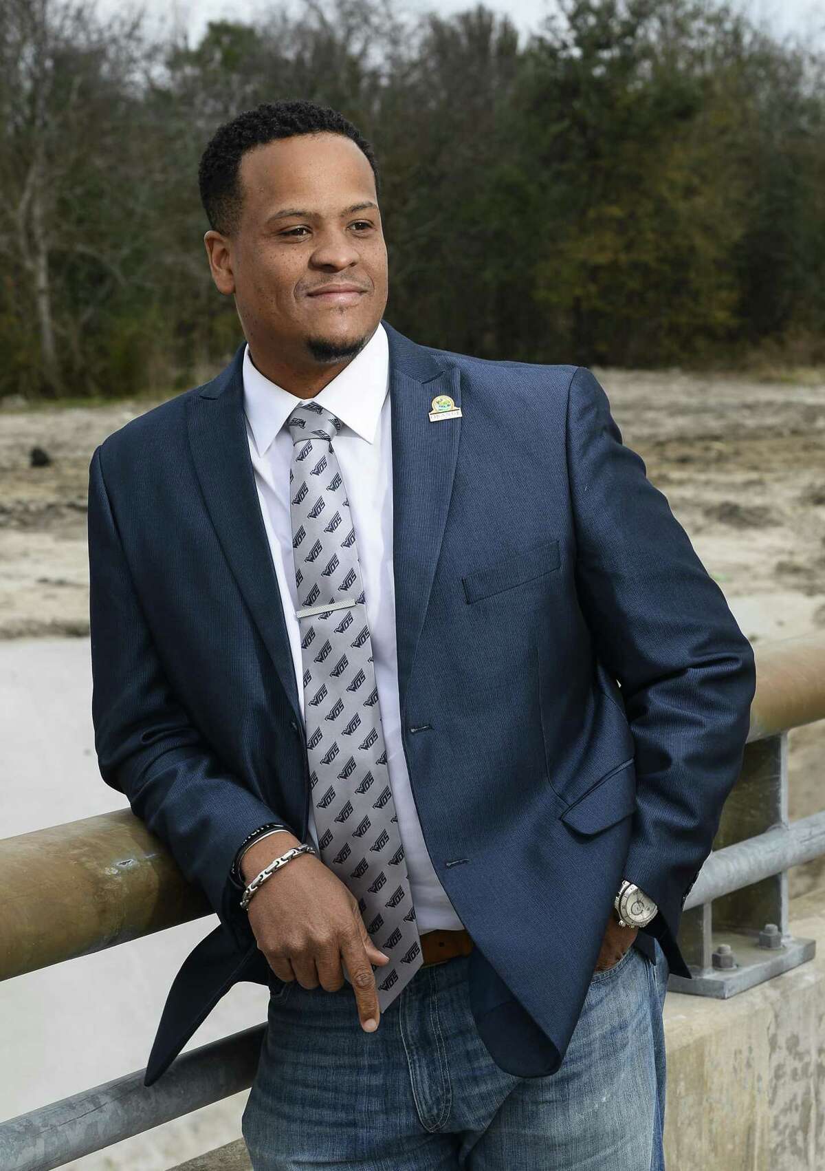 Orange Mayor Larry Spears poses for a photo in front a possible location for a sports complex that he is spearheading for the city. Photo taken on Thursday, 01/31/19. Ryan Welch/The Enterprise