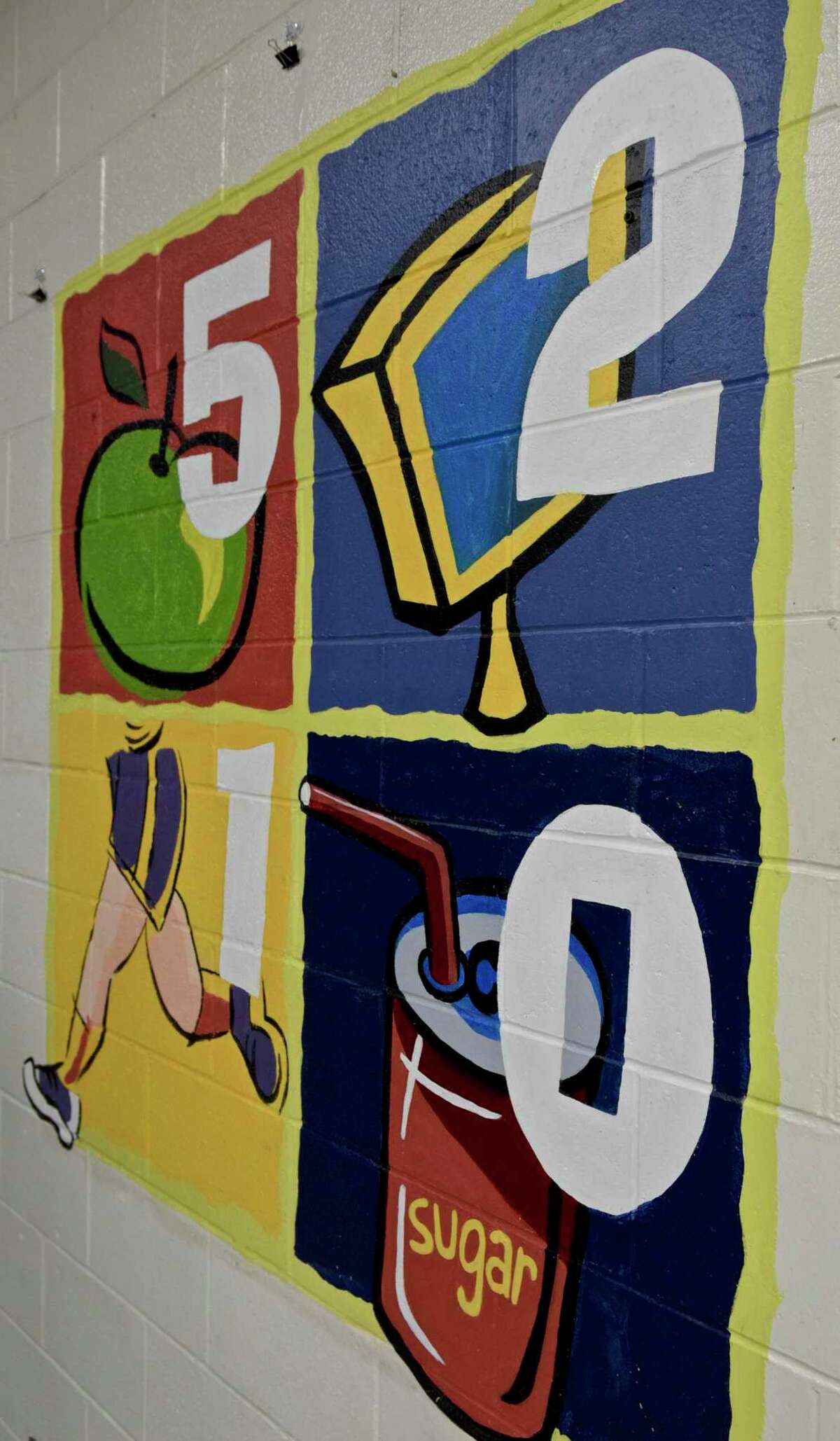 Anthem and the Regional YMCA of Western Connecticut unveiled a new mural at Morris Street Elementary School Thursday evening. Anthem provided the YMCA with a $25,000 grant to promote Go!-5-2-1-0. January 31, 2019, in Danbury, Conn.