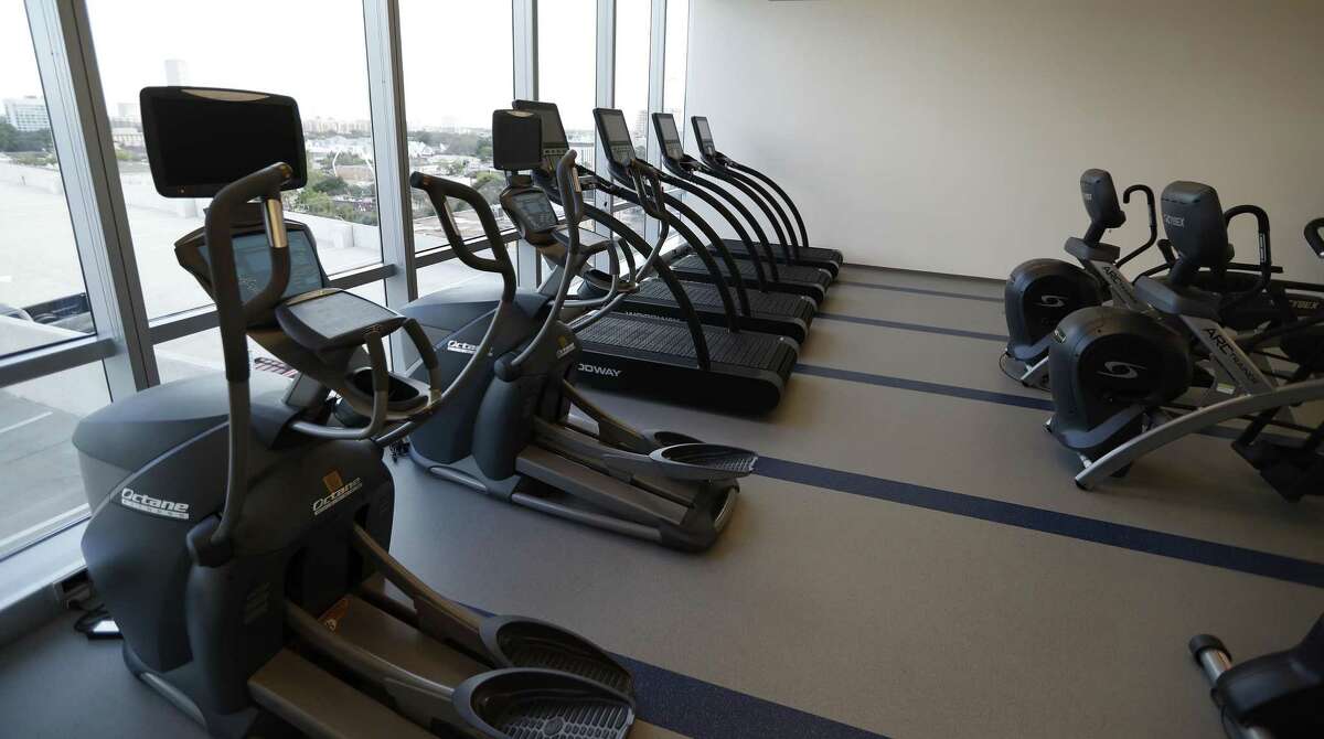 The workout facility in PMRG's new office tower at 3737 Buffalo Speedway, Wednesday, Oct. 5, 2016 in Houston. ( Karen Warren / Houston Chronicle )