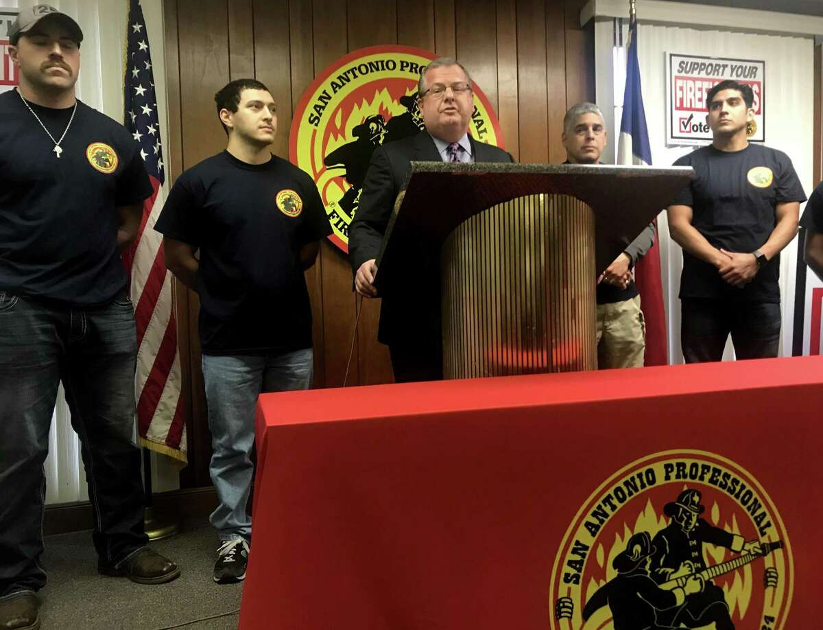 Ricky Poole, an attorney for the San Antonio Professional Firefighters Association, announces Thursday the union will look to resume negotiations with the city after a years-long stalemate over its contract.