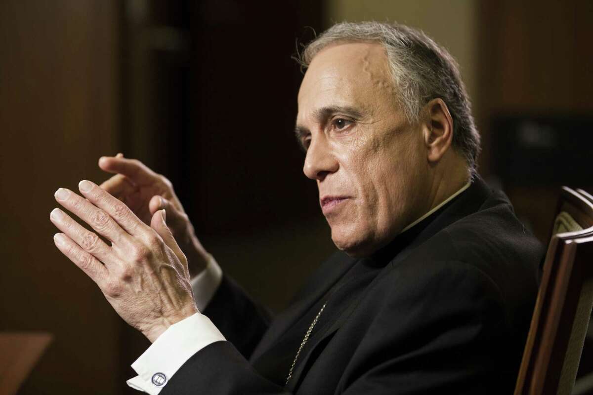 Cardinal Daniel DiNardo takes questions about the list of "credibly accused" priests in Houston region released by the Archdiocese of Galveston-Houston on Thursday, Jan. 31, 2019, in Houston.