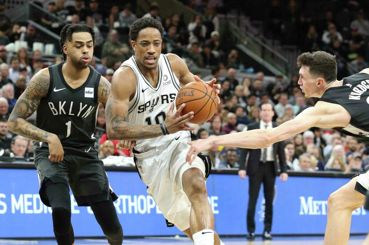 Before being cleared to work out Thursday, DeMar DeRozan and his Spurs teammates endured a COVID-19 nasal swab.