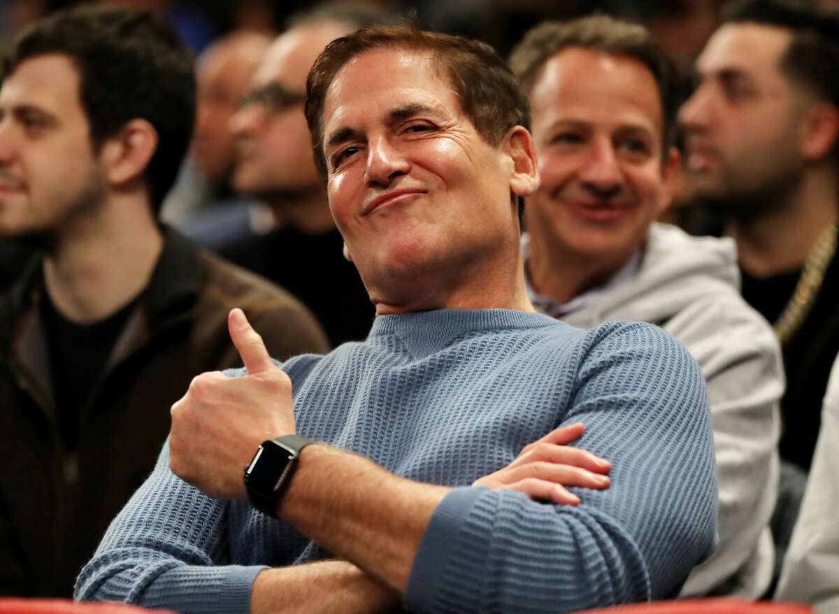 Dallas Mavericks Mark Cuban smiles during the game between the New York Knicks and the Dallas Mavericks at Madison Square Garden on January 30, 2019 in New York City.