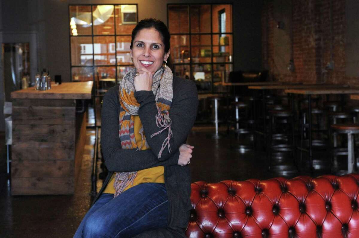 Ami-Lynn Bakshi, partner at the new 1420 Distillery, the only distillery in the world that infuses its whiskeys with hemp seed, Wednesday, January 30, 2019, in South Norwalk, Conn. 1420 Distillery offers an open house Sunday which celebrates the 100th anniversary of Connecticut’s failure to ratify the 18th amendment, making it one of two states to strike down Prohibition.