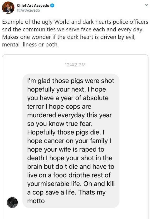 I M Glad Those Pigs Were Shot Hpd Chief Responds To Threatening - example of the ugly world and dark hearts police officers and the communities