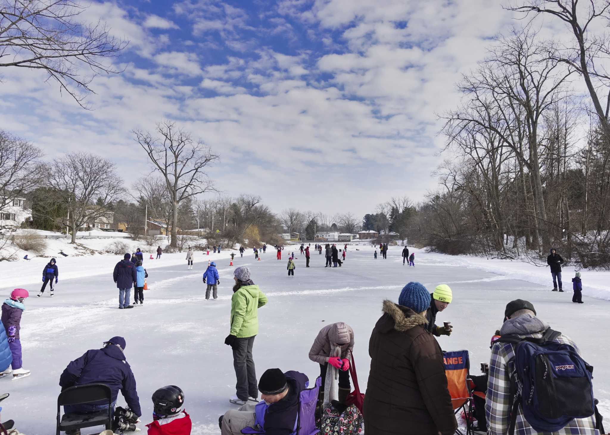 Photos: Ice Skating Party on Buckingham Pond