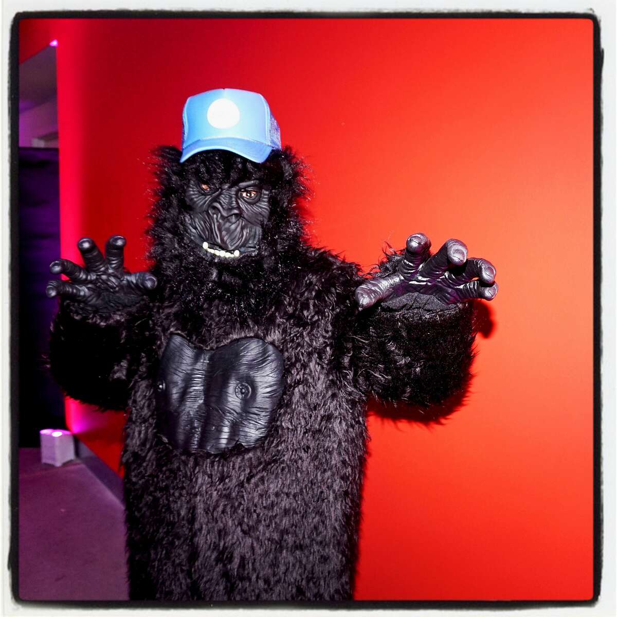 A di Rosa supporter dons a gorilla costume in homage to late founder Rene di Rosa at the Centennial Gala. Feb. 2, 2018.