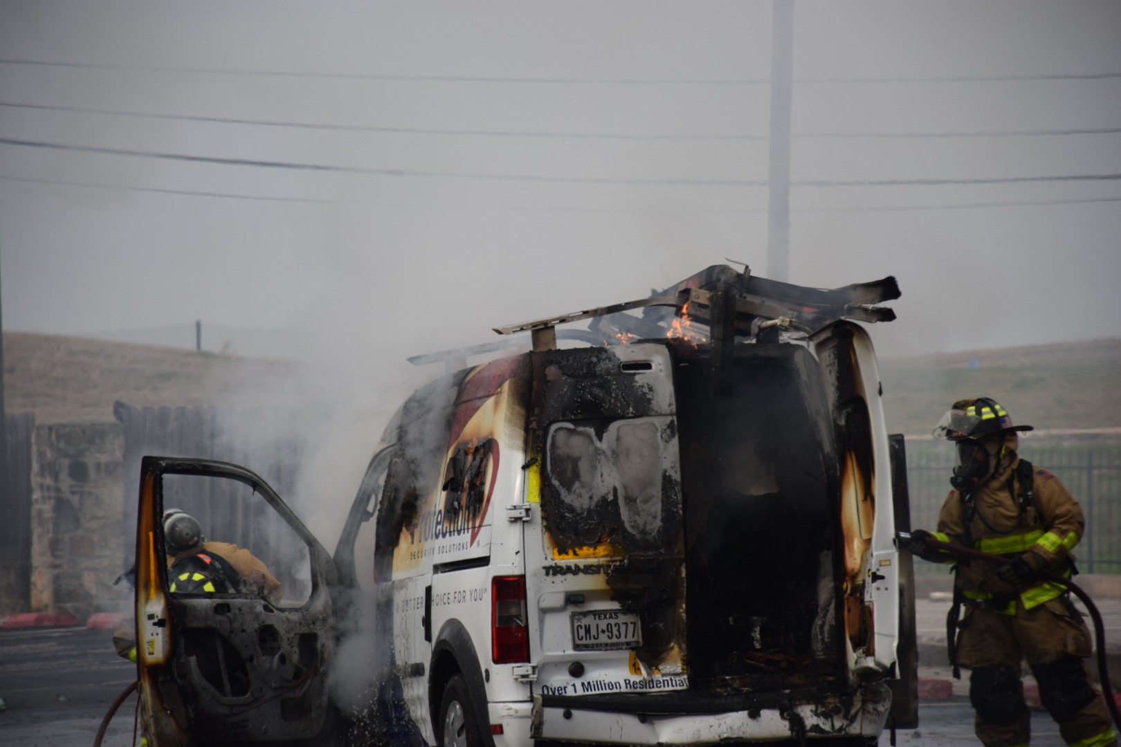 Minor crash leads to car fire near Alamo Quarry - San ...