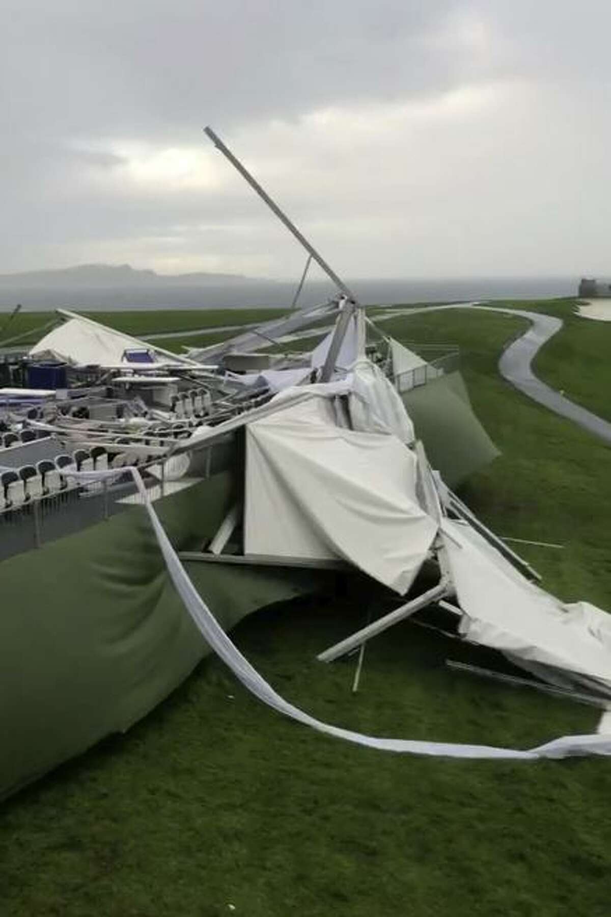 Pebble Beach sustains storm damage on brink of AT&T ProAm