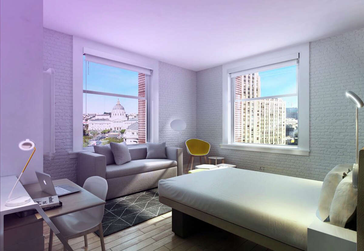 The San Francisco Yotel's corner queen cabins have great city views.