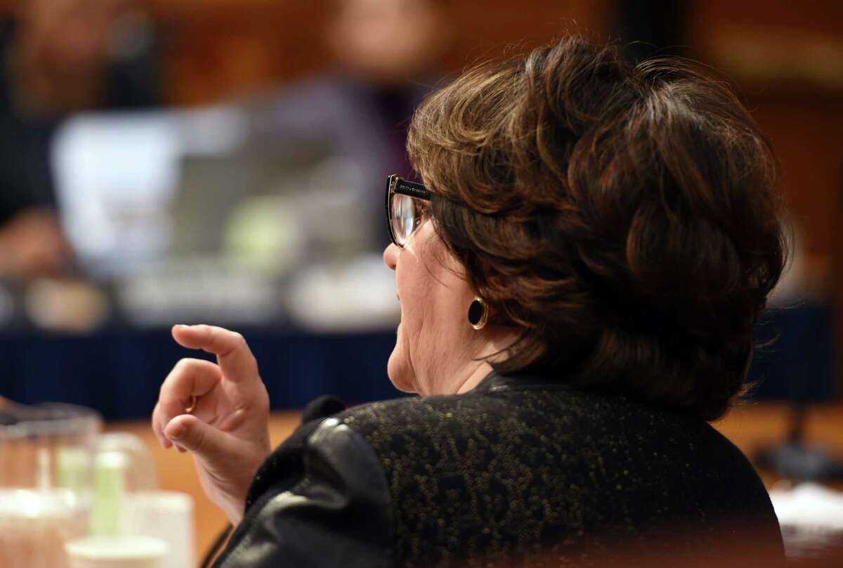 New York State Education Commissioner MaryEllen Elia speaks during the education budget hearings Wednesday, Feb. 6, 2019 at the Legislative Office Building in Albany, NY. (Phoebe Sheehan/Times Union)