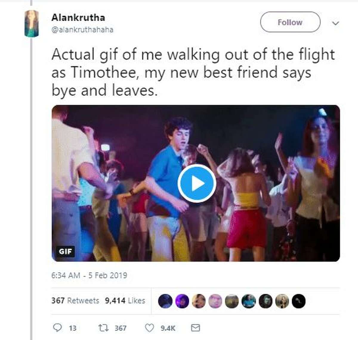 Houston woman's flight sitting next to actor Timothée Chalamet turns