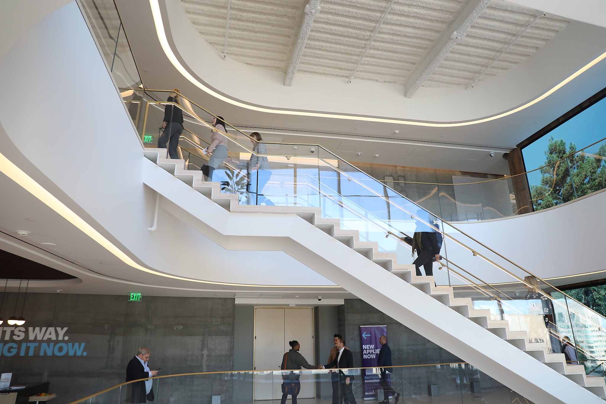 First look: Accenture's five-story staircase in Salesforce Tower