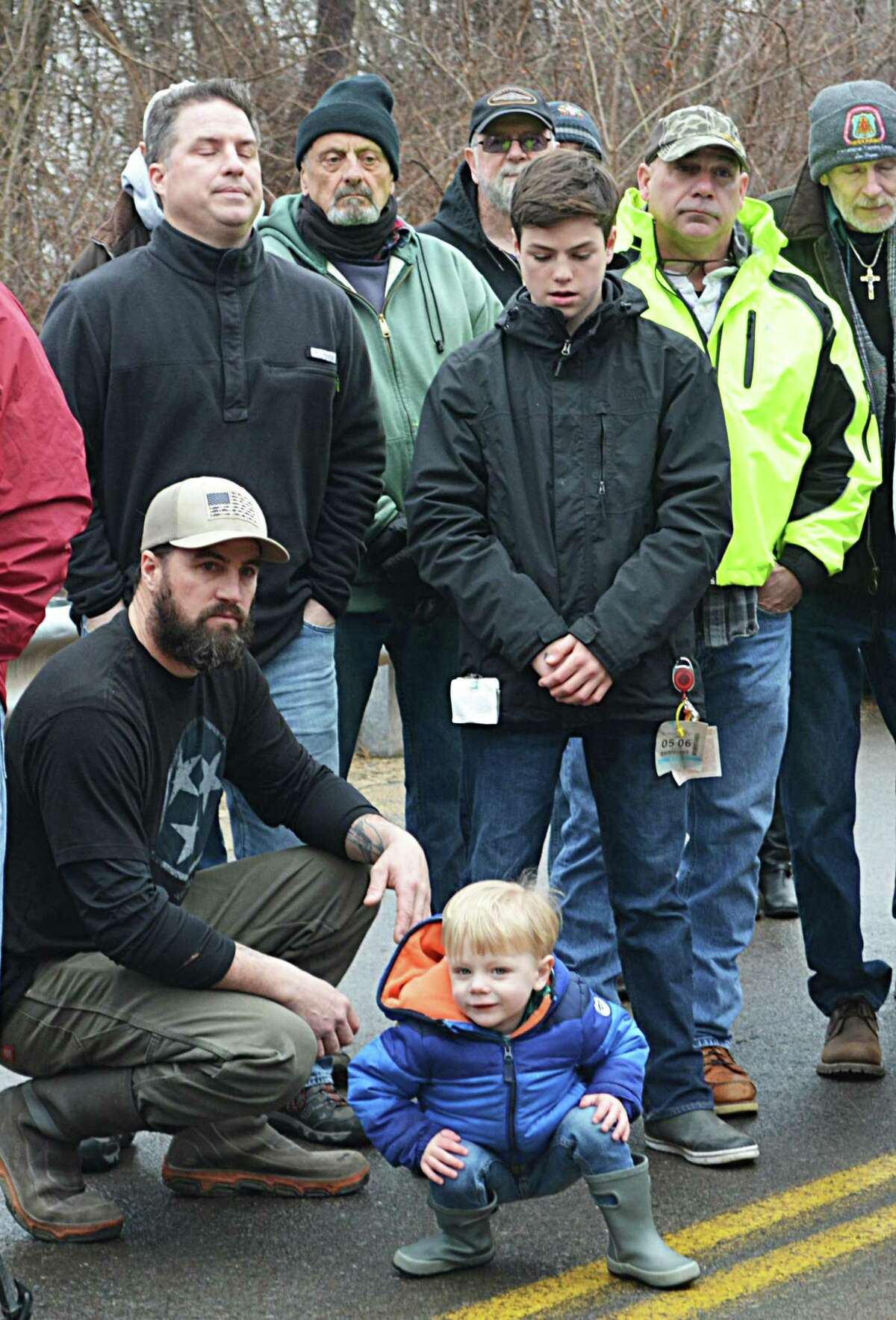 Union workers, officials, and families and friends of the Kleen Energy blast victims gathered Thursday morning at the memorial on River Road in Middletown to remember the six men who died Feb. 7, 2010, in the tragic gas explosion.