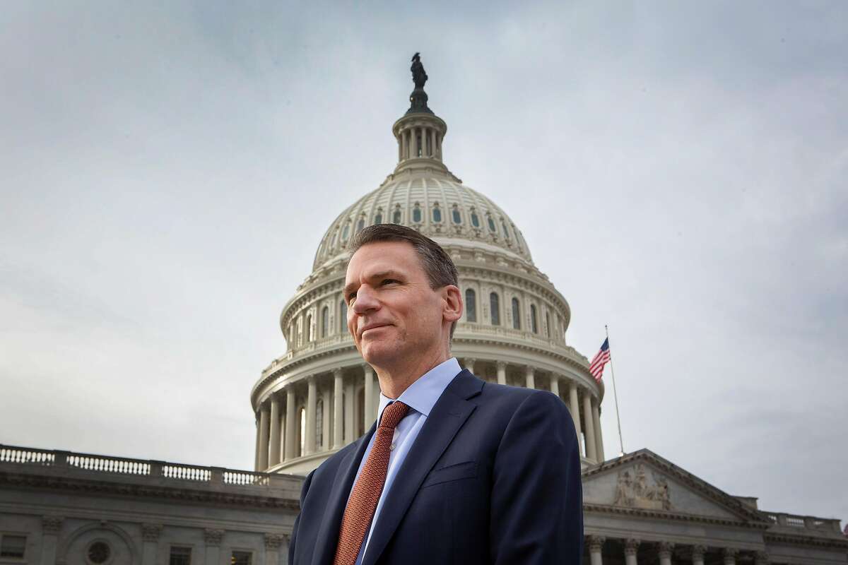 Alastair MacTaggart, a lobbyist for strong internet privacy laws, is photographed outside of the U.S. Capitol in Washington, D.C. on February 6, 2019.