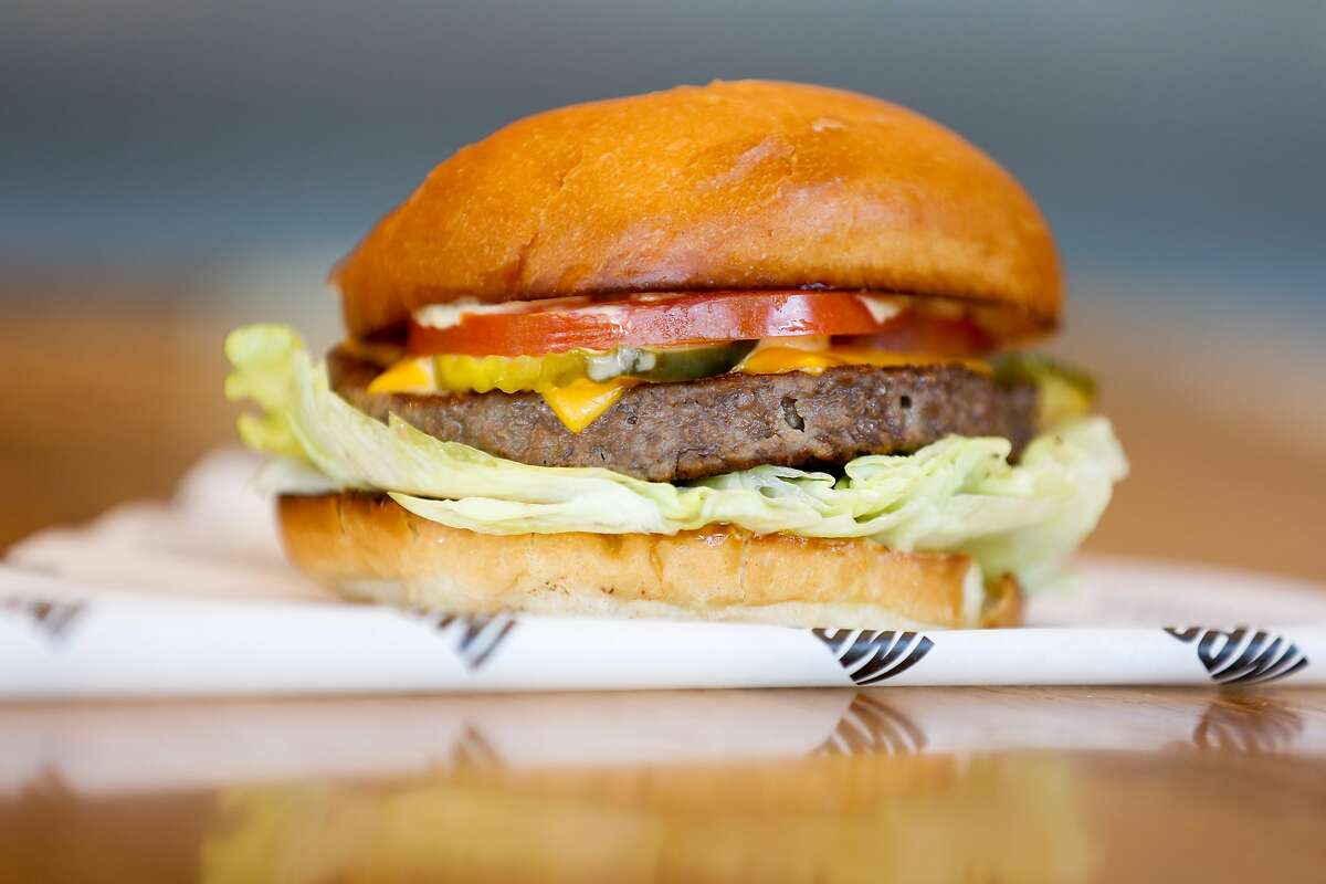 The Impossible burger at Gott's on Wednesday, February 6, 2019 in San Francisco, Calif.